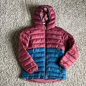 Patagonia Girls' Reversible Down Sweater Hoodie - Girls XL 14